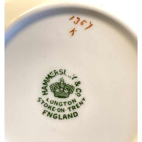 Vintage Hammersley "Stoke-on-Trent" Floral Demitasse Tea Cup & Saucer England - Picture 12 of 12